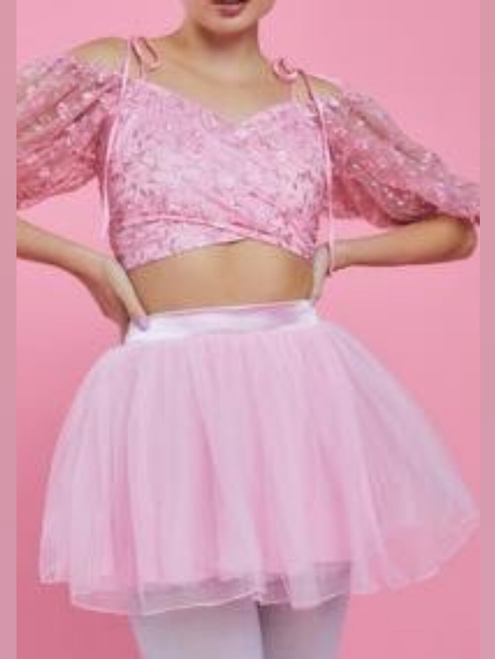 Pink Tulle Mini Skirt